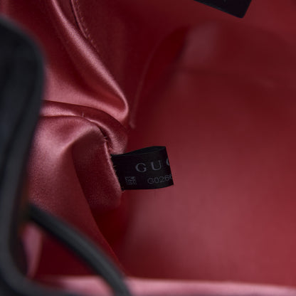 Gucci Velvet Matelasse GG Marmont Bucket Bag Black 11 of 12