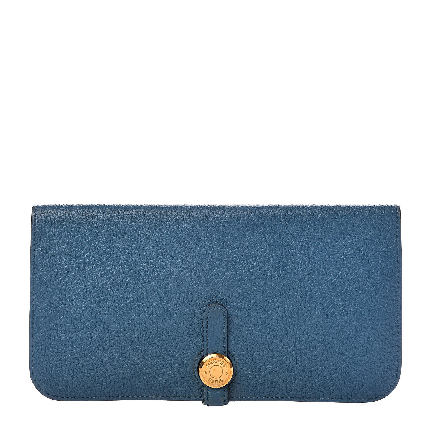 Hermes Taurillon Clemence Dogon Recto Verso Wallet Cobalt 1 of 12