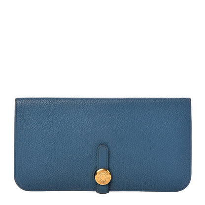 Hermes Taurillon Clemence Dogon Recto Verso Wallet Cobalt 1 of 12