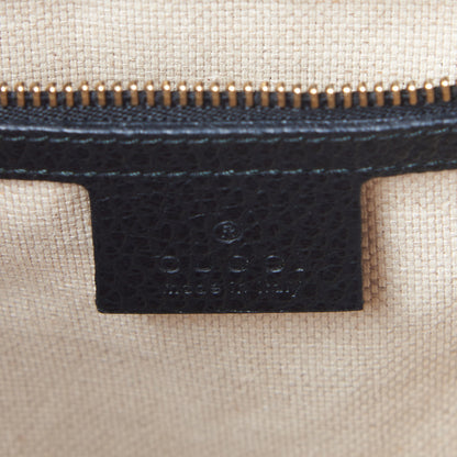 Gucci Pebbled Calfskin Medium Soho Top Handle Satchel Black 8 of 10