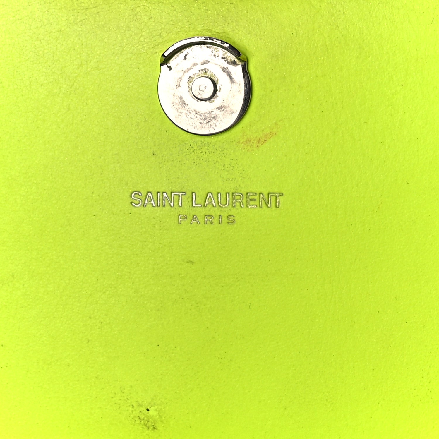 Saint Laurent Smooth Calfskin Small Monogram Kate Satchel Neon Yellow 7 of 16