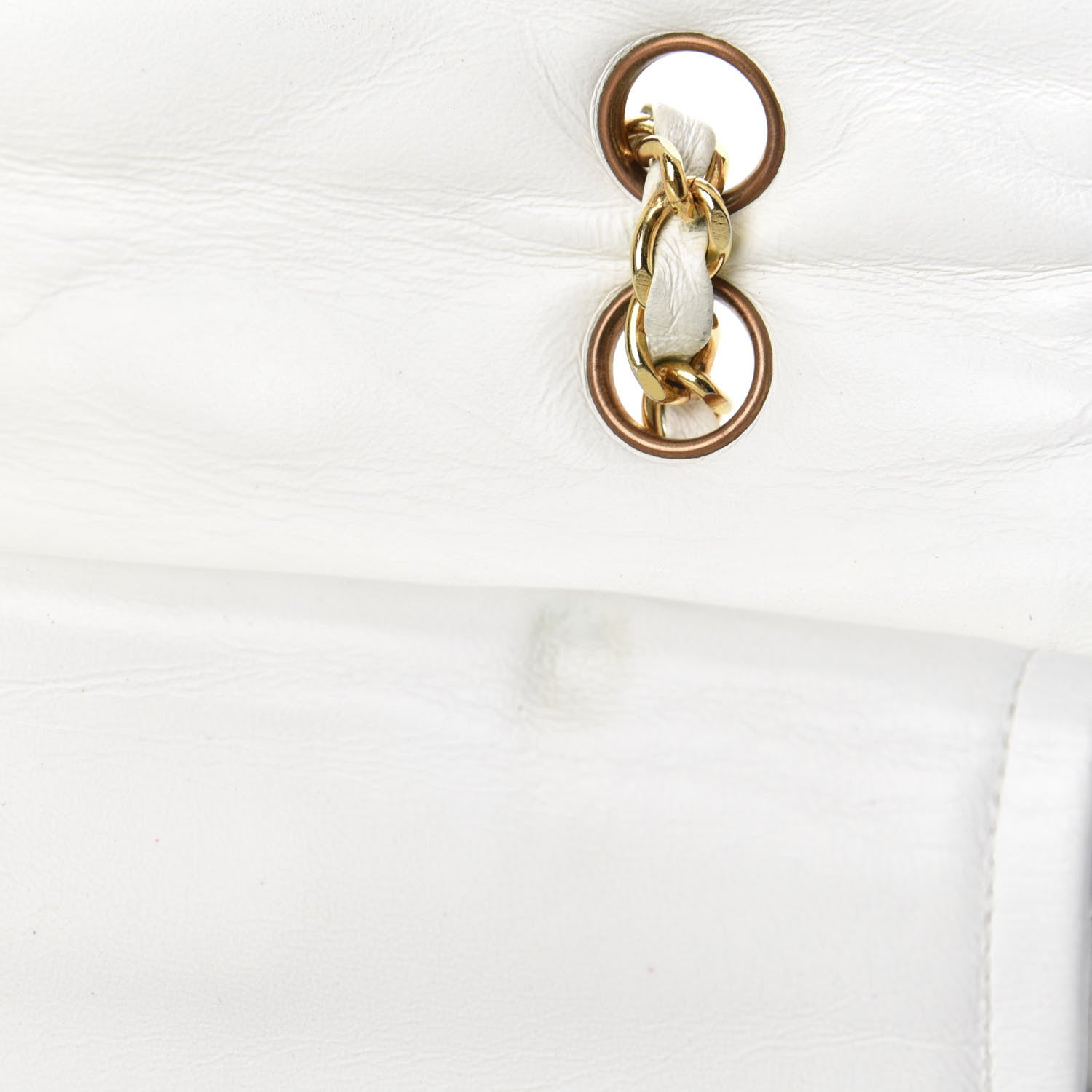 Chanel Lambskin Quilted Medium Double Flap White 11 of 21
