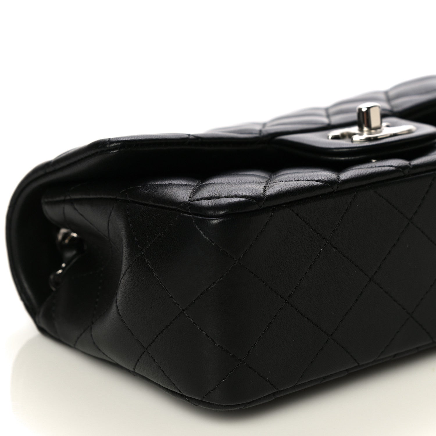 Chanel Lambskin Quilted Mini Rectangular Flap Black 9 of 14