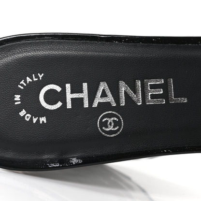 Chanel Lambskin Metallic Wedge 35.5 Black 8 of 9
