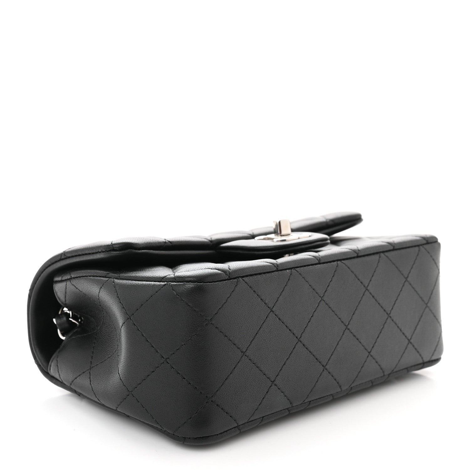 Chanel Lambskin Quilted Mini Rectangular Flap Black 4 of 11