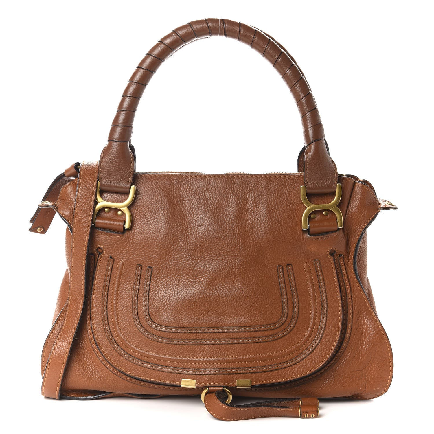 Chloe Calfskin Medium Marcie Satchel Tan 1 of 11