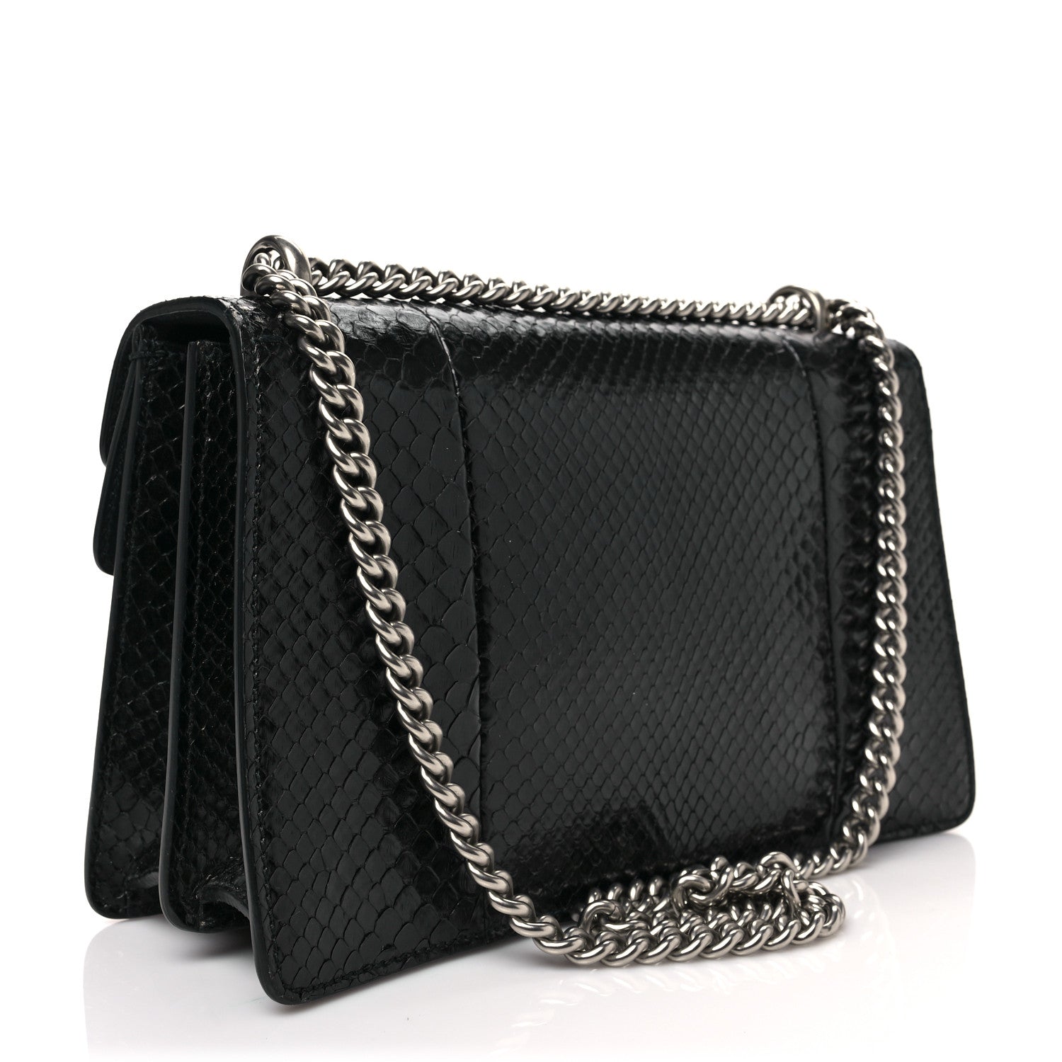 Gucci Snakeskin Small Dionysus Shoulder Bag Black 2 of 7