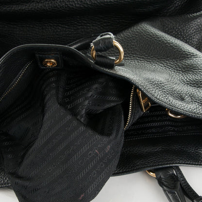 Prada Cervo Deerskin Side Zip Tote Nero Black 11 of 12