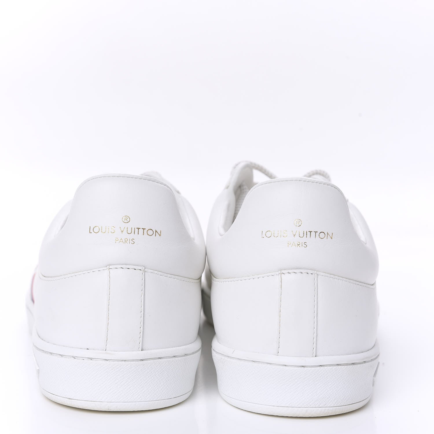 Louis Vuitton Calfskin Luxembourg Sneakers 9 White Red Blue 6 of 9