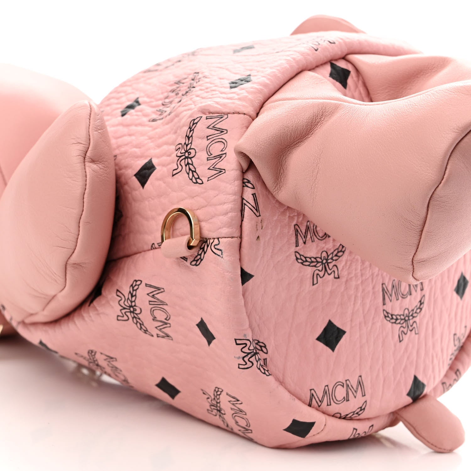 MCM Calfskin Visetos Rabbit Zoo Doll Backpack Soft Pink 9 of 10