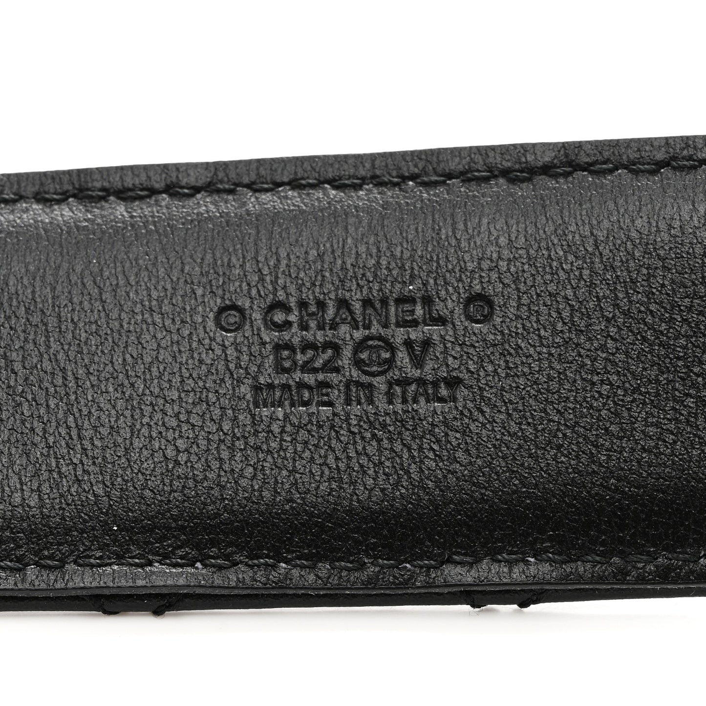 Calfskin Quilted CC Chain Belt 85 34 Black