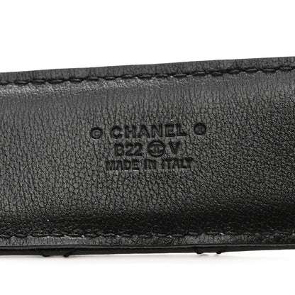Chanel Calfskin Quilted CC Chain Belt 85 34 Black 3 of 8