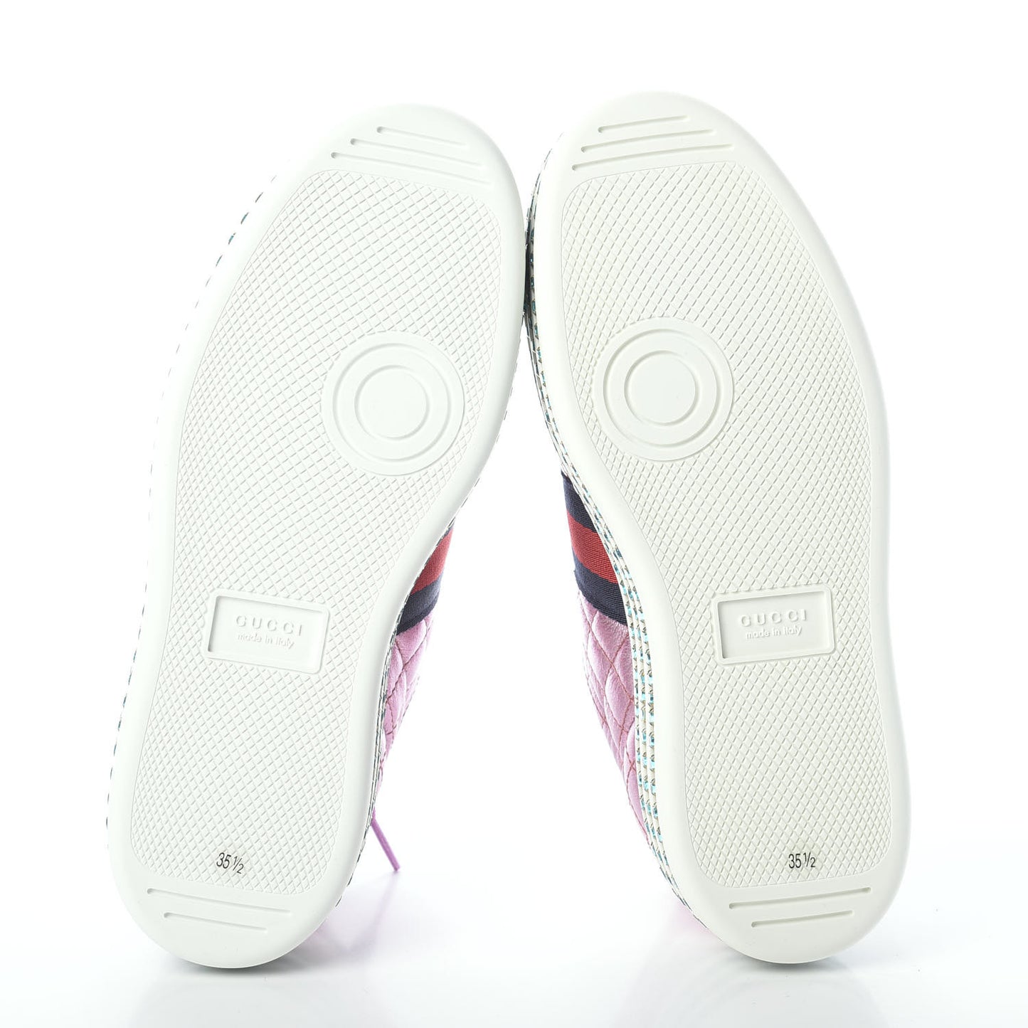 Laminated Nappa Crystal Web Bee Embroidered Trapuntata Womens Ace Platform Sneakers 35.5 Rosa