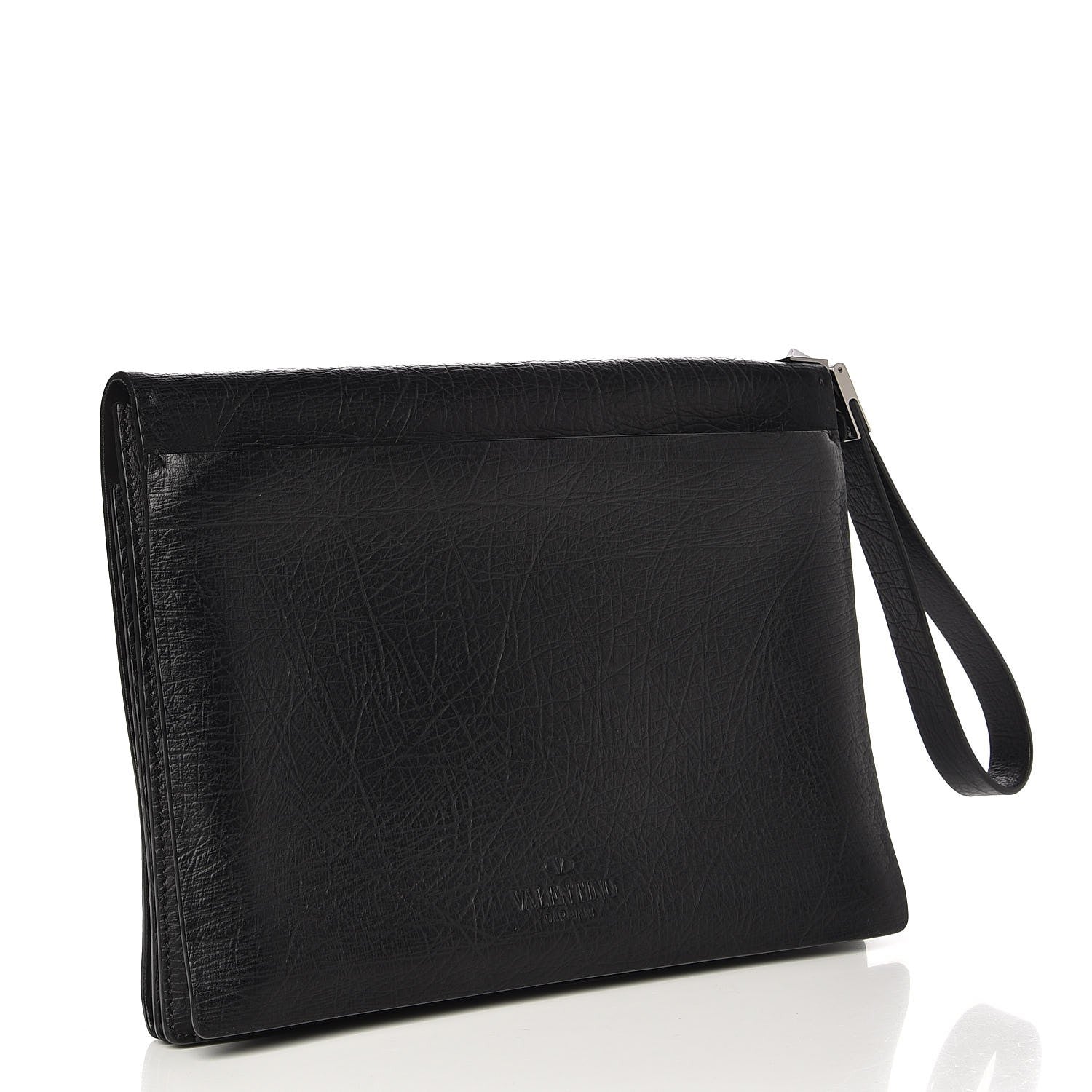 Valentino Garavani Nappa Rockstud Zip Wristlet Pouch Black 4 of 8
