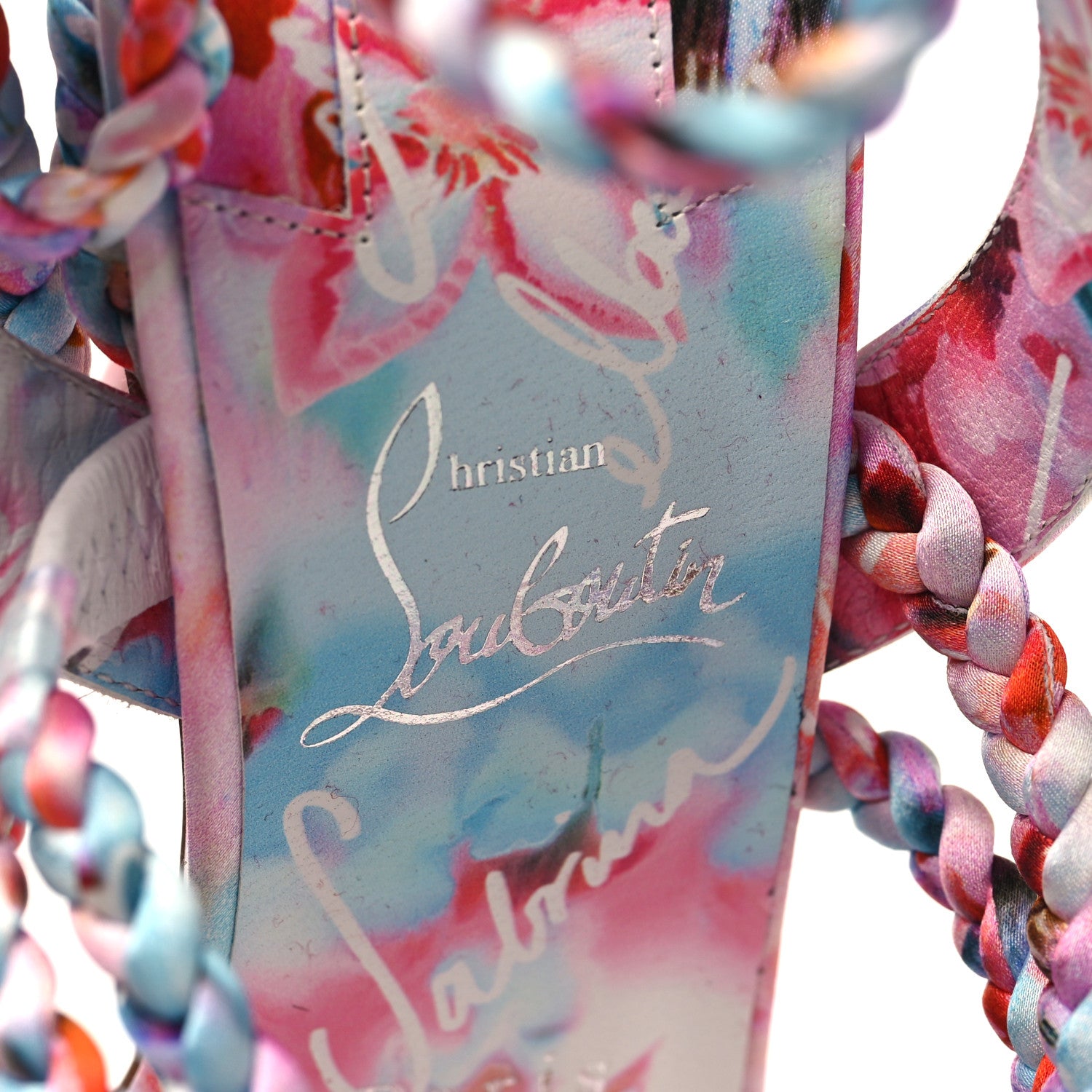 Christian Louboutin Satin Braided Sandal Multicolor 39 8 of 8