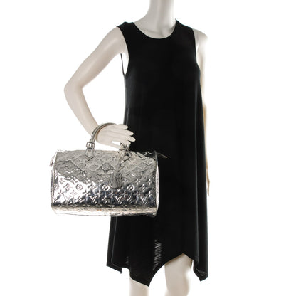 Louis Vuitton Monogram Miroir Speedy 30 Silver 2 of 16