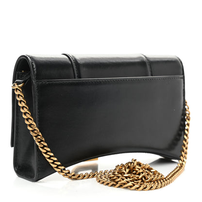 Balenciaga Shiny Box Calfskin Hourglass Chain Bag Black 3 of 11