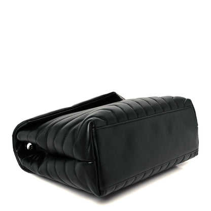 Saint Laurent Calfskin Y Quilted Monogram Monochrome Medium Loulou Chain Satchel Black Black 4 of 11