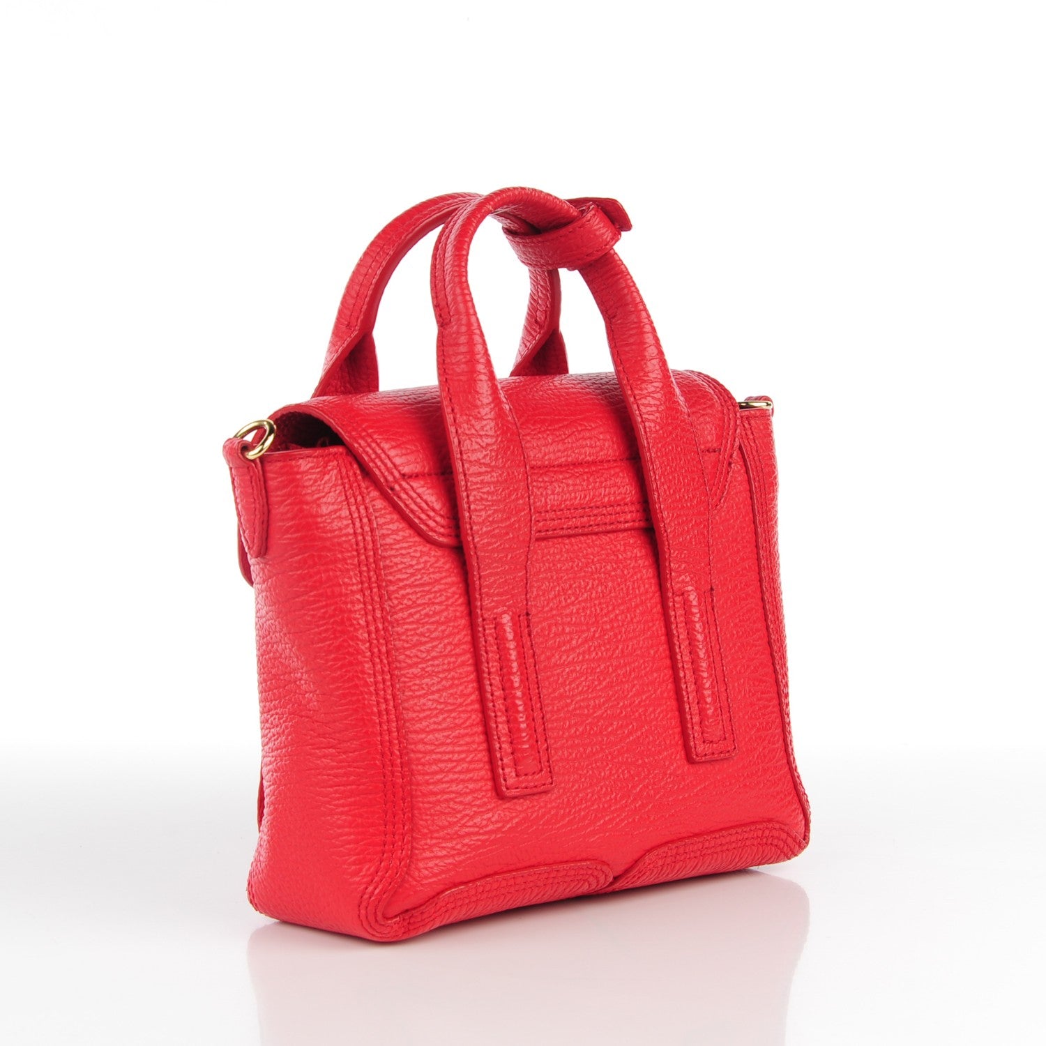 3.1 Phillip Lim 3.1 Textured Calfskin Mini Pashli Satchel Red 3 of 10
