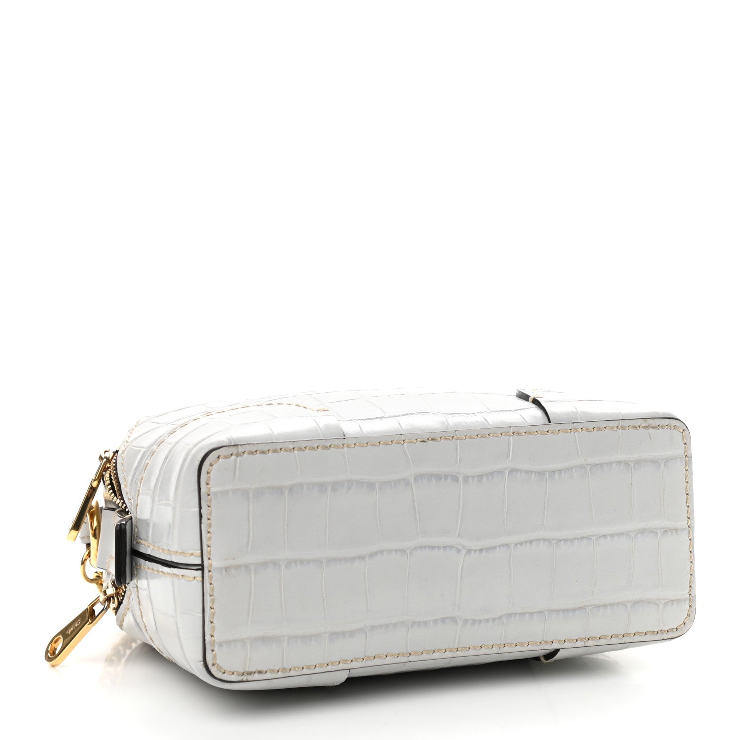 Chloe Crocodile Embossed Mini Daria Chain Bag Light Cloud 4 of 10