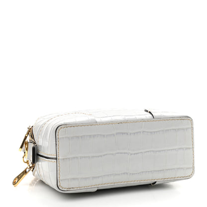 Chloe Crocodile Embossed Mini Daria Chain Bag Light Cloud 4 of 10