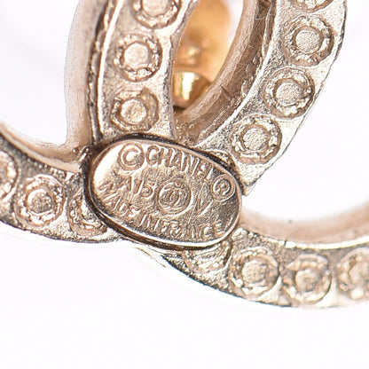 Chanel Crystal CC Earrings Light Gold 4 of 5