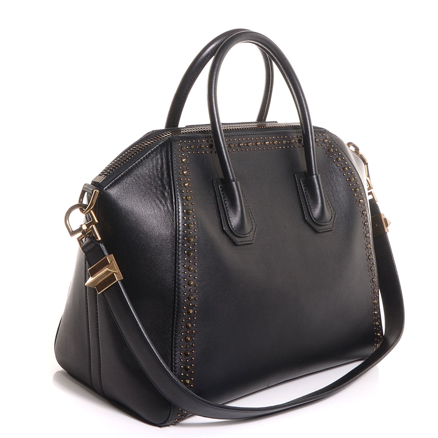 Givenchy Calfskin Medium Studded Antigona Black 3 of 12
