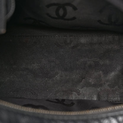 Chanel Caviar CC Wood Chain Hobo Black 5 of 15
