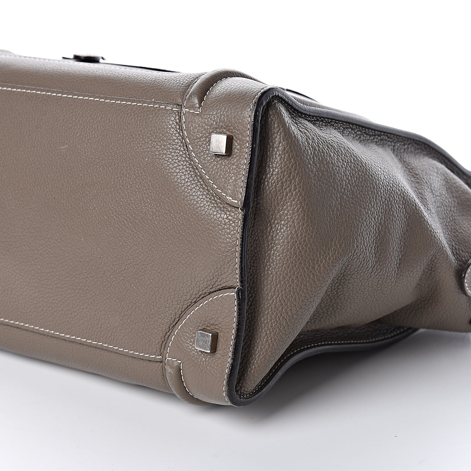 Celine Drummed Calfskin Mini Luggage Souris 9 of 9