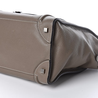 Celine Drummed Calfskin Mini Luggage Souris 9 of 9