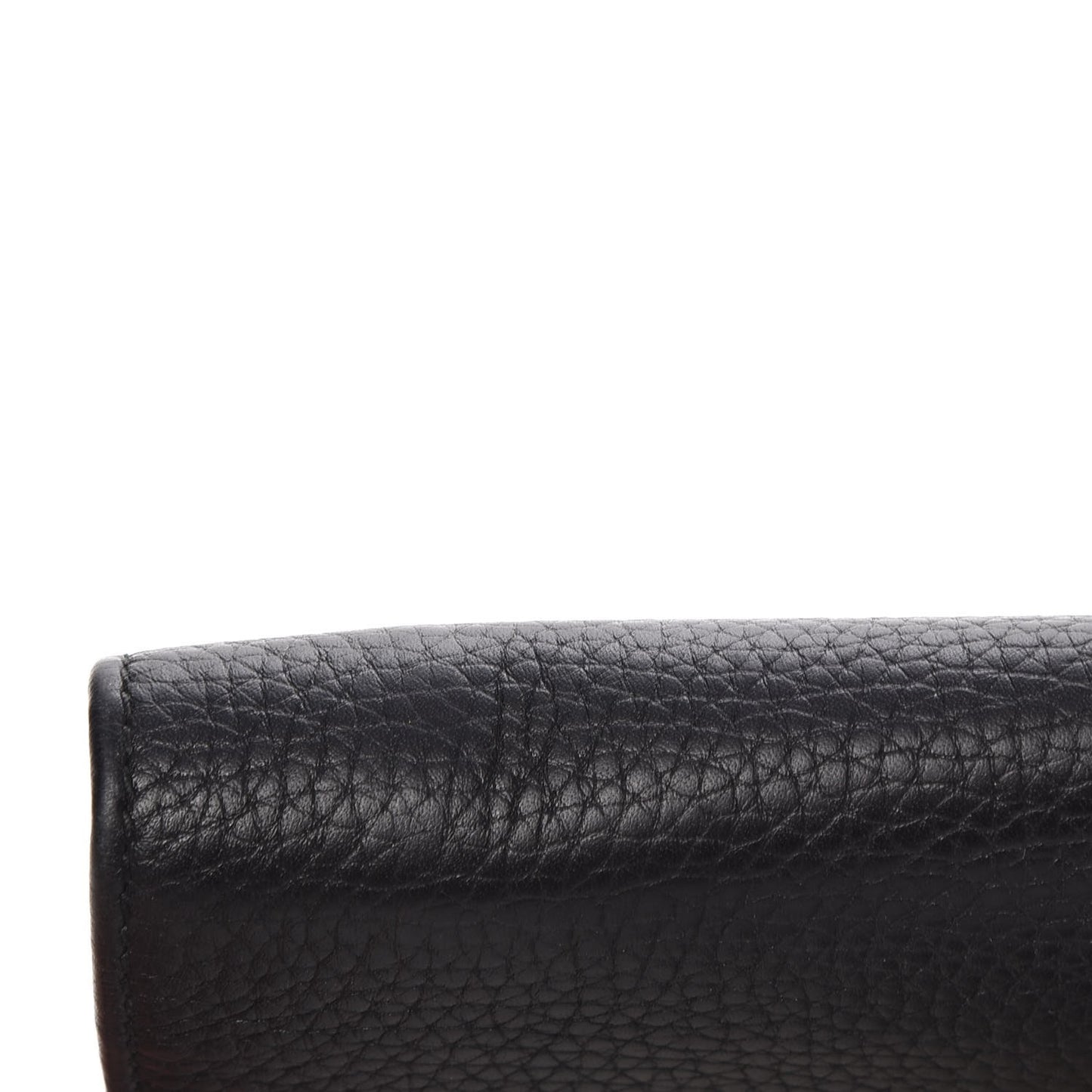 Pebbled Calfskin Soho Wallet on Chain Black