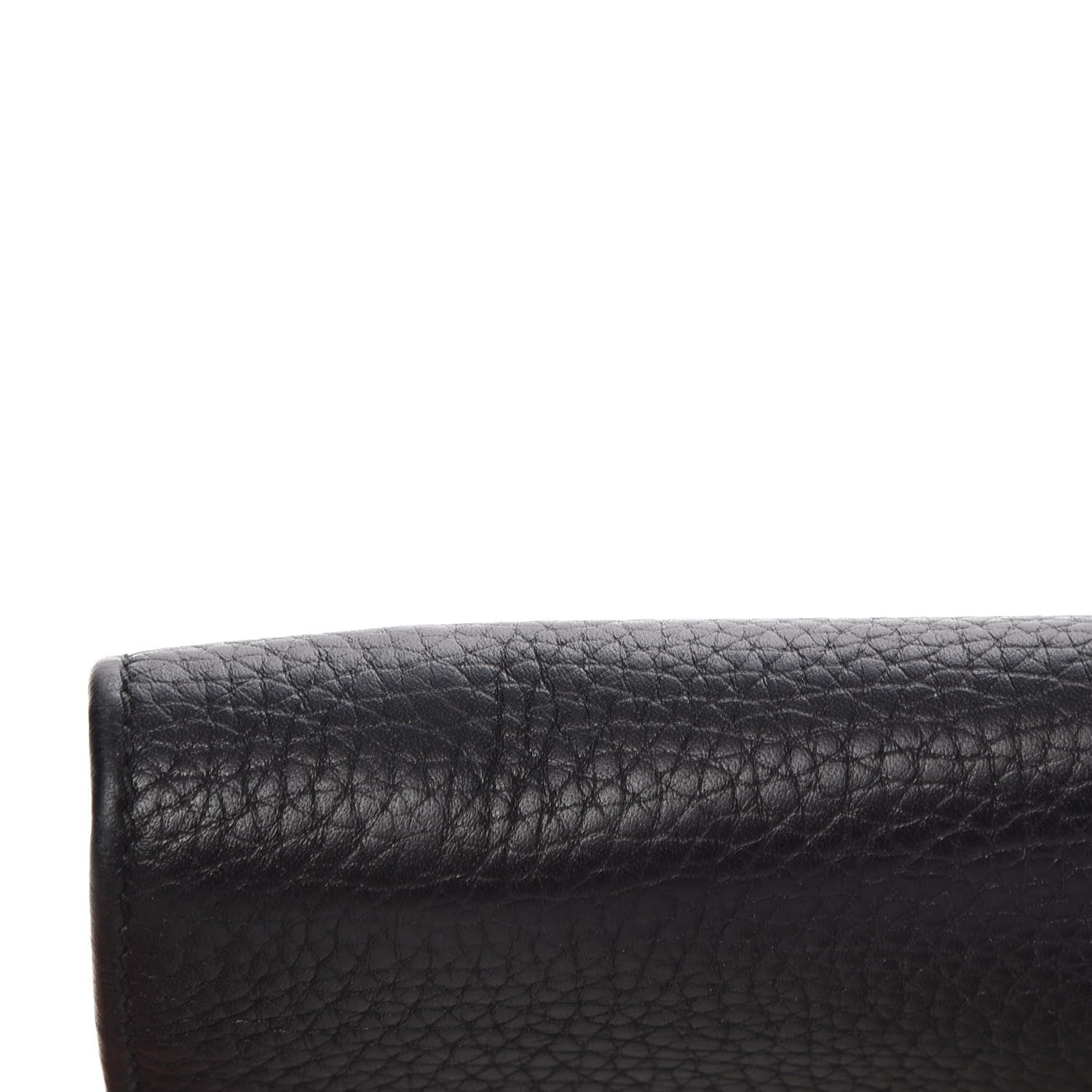 Gucci Pebbled Calfskin Soho Wallet on Chain Black 9 of 11
