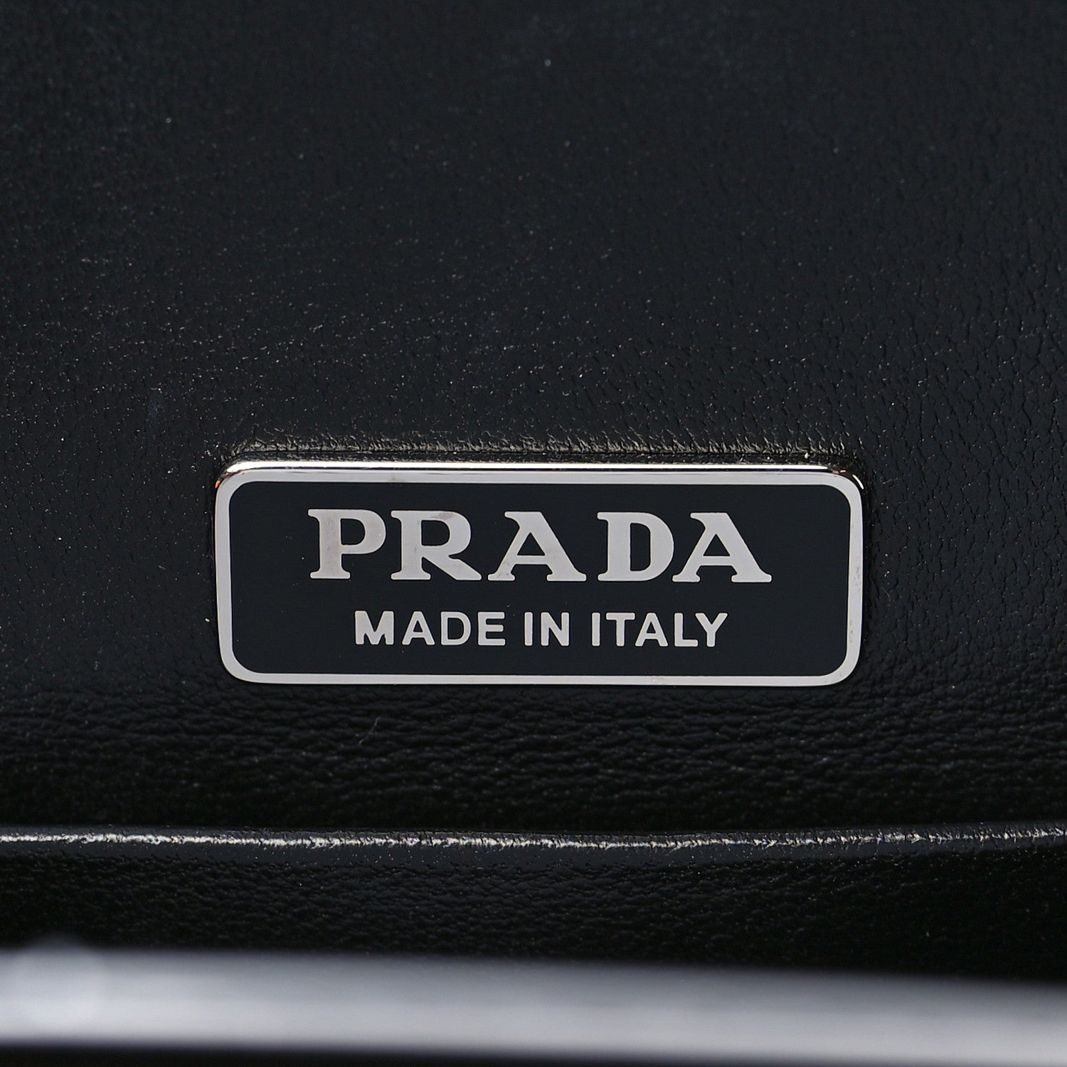 Prada Metallic Vitello Saffiano Cahier Bag Ibisco Black 6 of 8