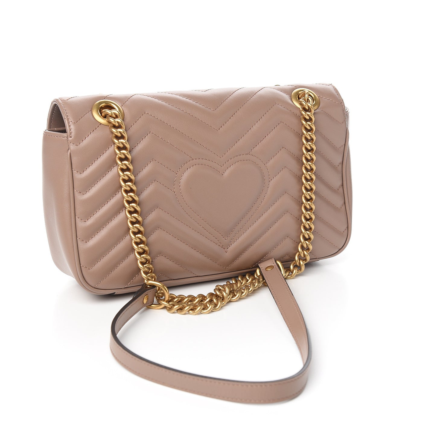 Calfskin Matelasse Small GG Marmont Shoulder Bag Porcelain Rose