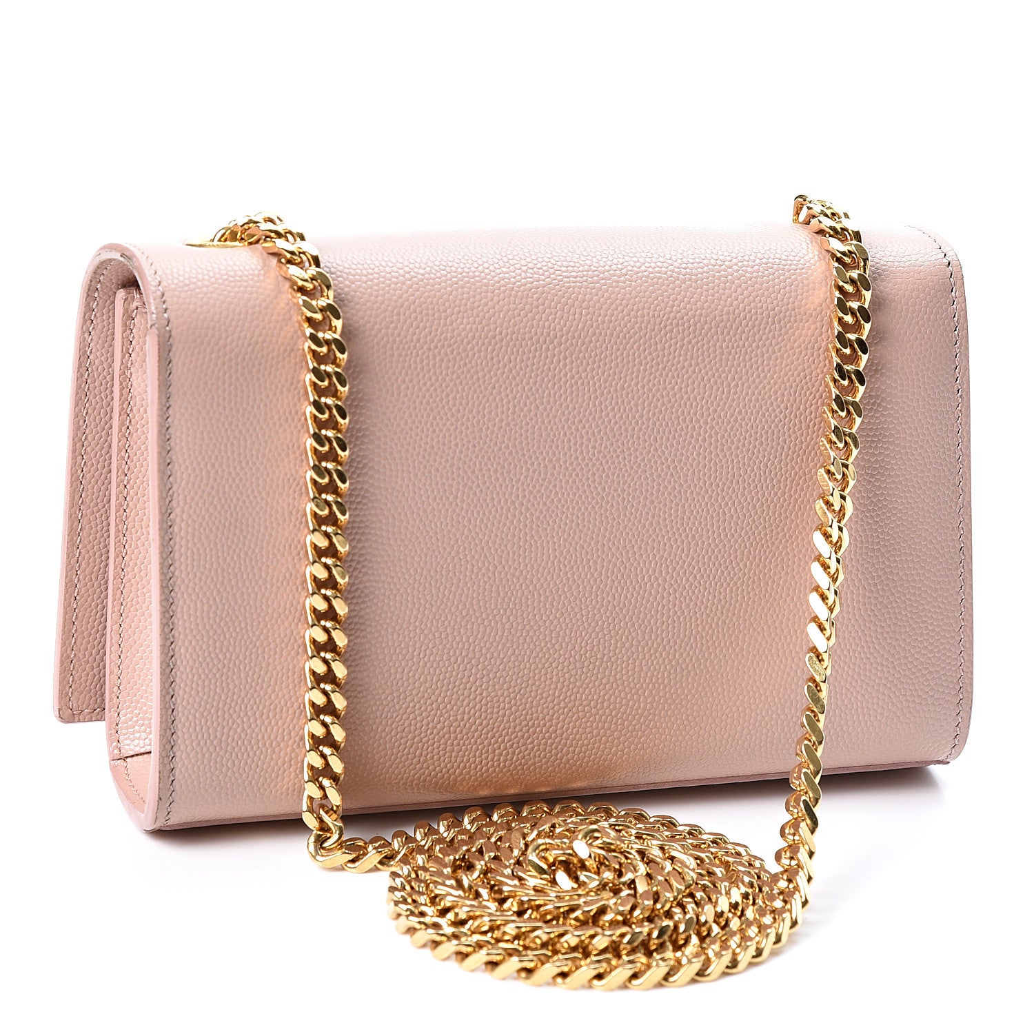 Saint Laurent Grain De Poudre Small Monogram Kate Satchel Pale Pink 2 of 9