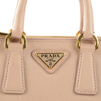 Prada Saffiano Micro Galleria Double Zip Tote Cammeo 5 of 9