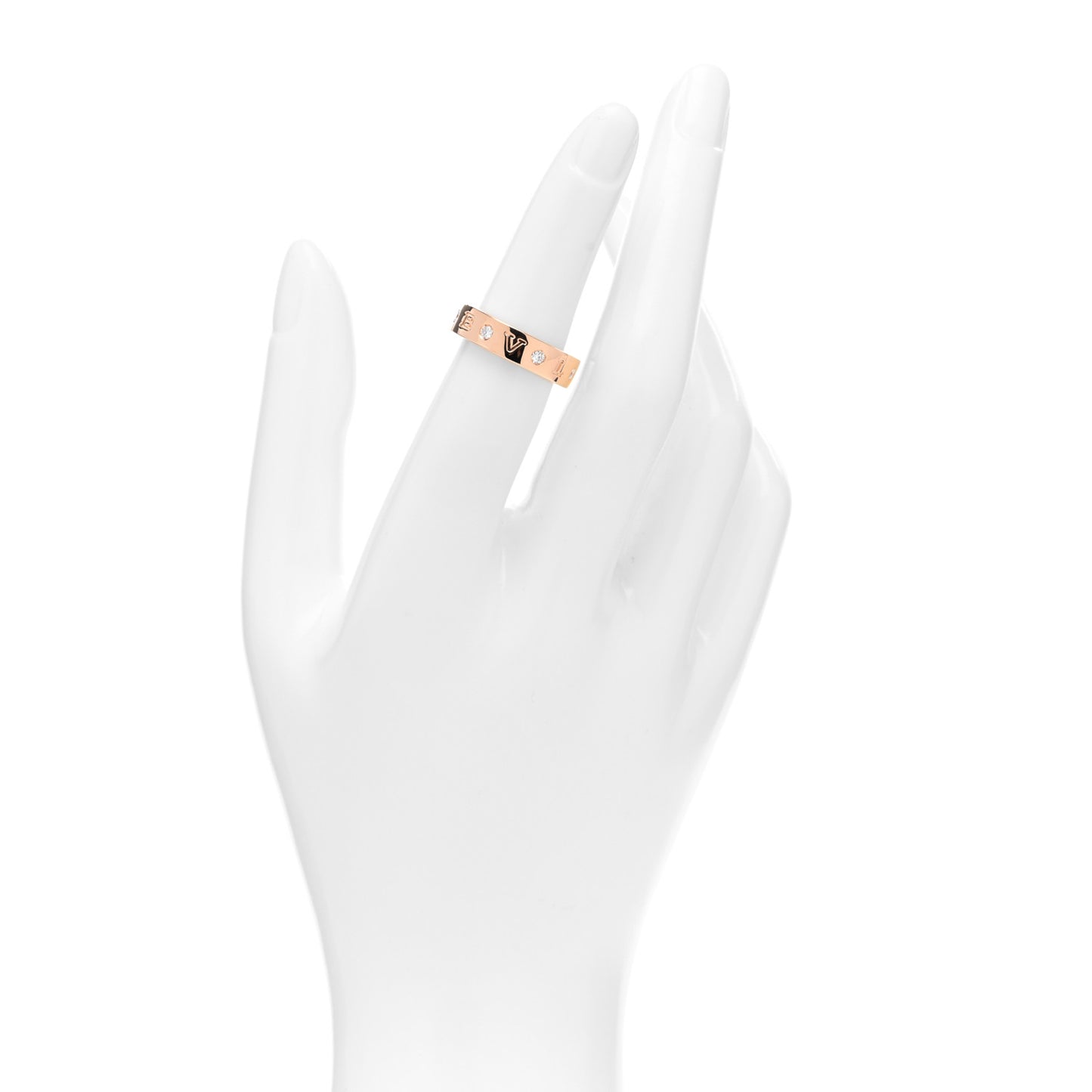 18K Rose Gold 7 Diamond B.Zero1 Essential Band Ring 51 5.75