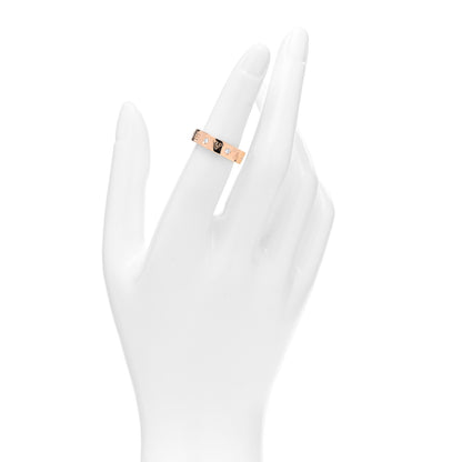 Bulgari 18K Rose Gold 7 Diamond B.Zero1 Essential Band Ring 51 5.75 2 of 5