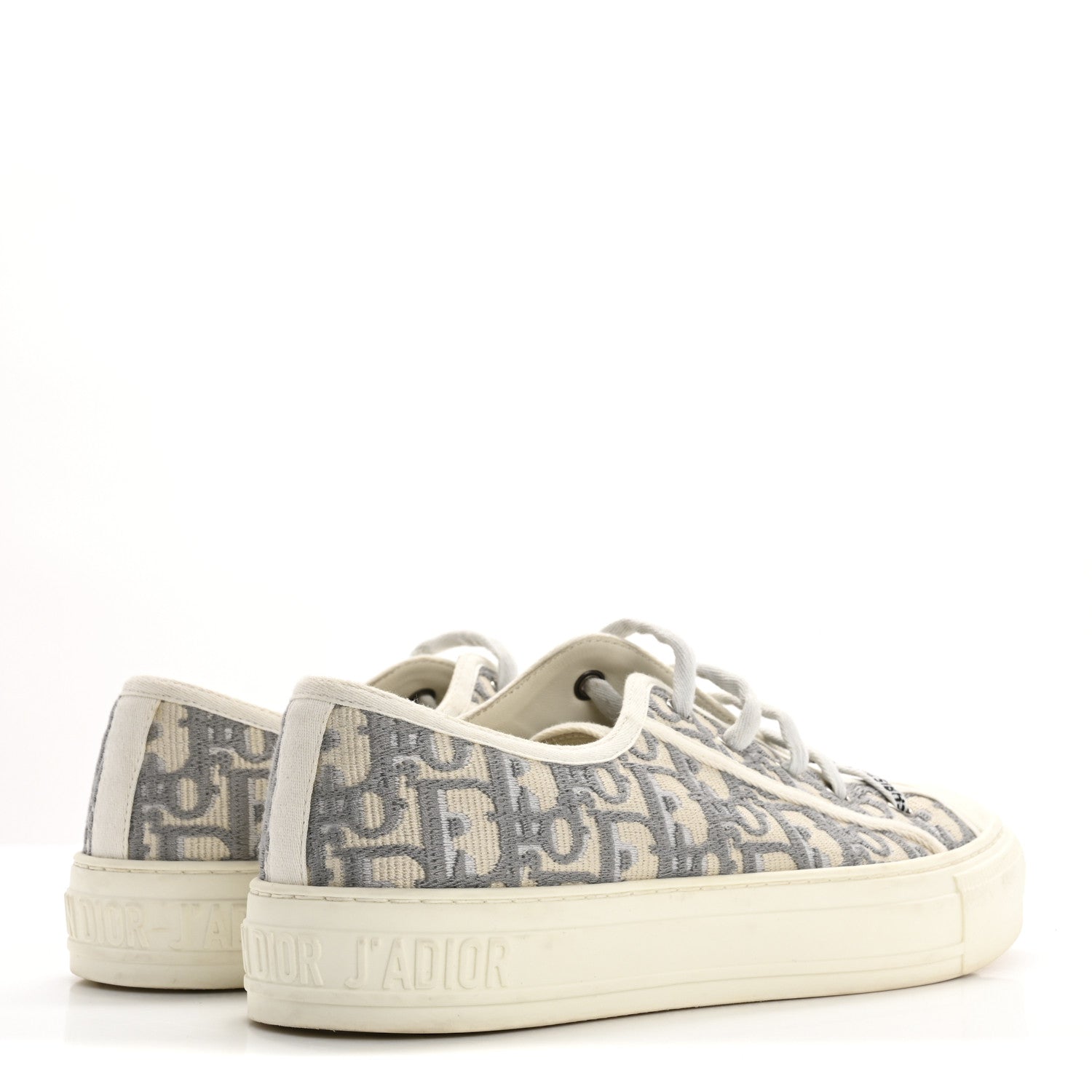 Christian Dior Canvas Oblique Walk'N'Dior Low Top Sneakers 39 Grey Stone 5 of 11