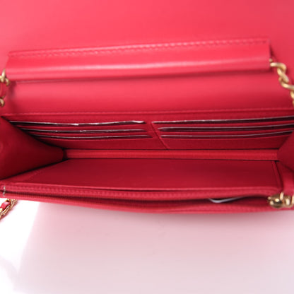 Chanel Lambskin Quilted Boy Wallet On Chain WOC Fuchsia 8 of 9