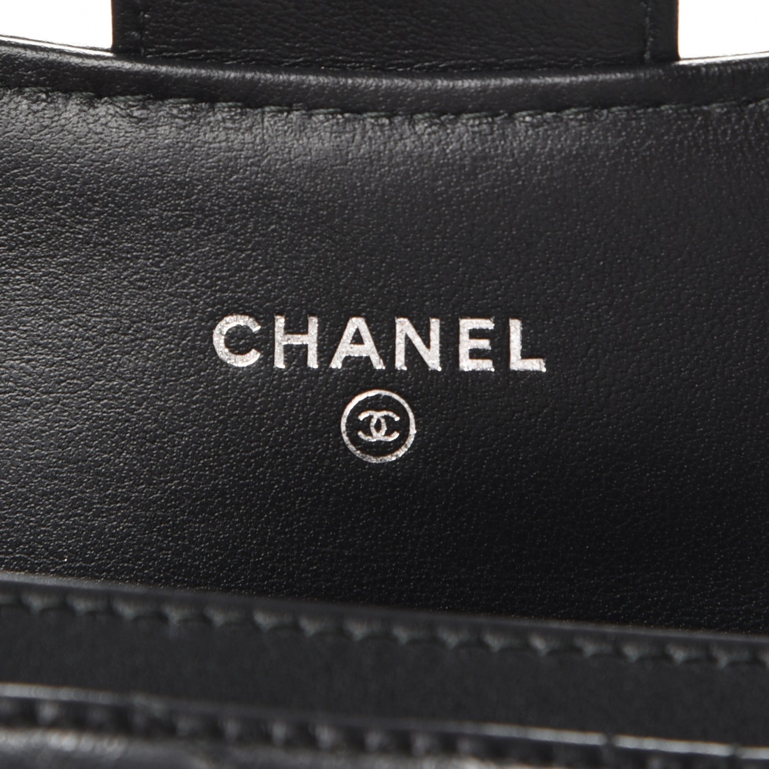 Chanel Aged Calfskin Chevron Quilted Card Holder Wallet So Black 6 of 9