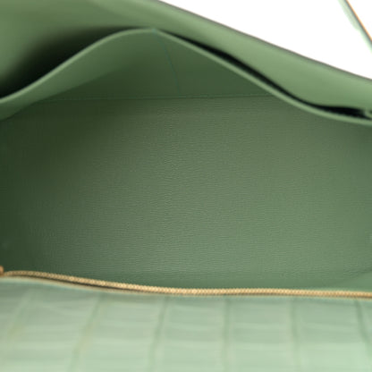Hermes Matte Alligator Kelly Retourne 28 Vert D'eau 5 of 11