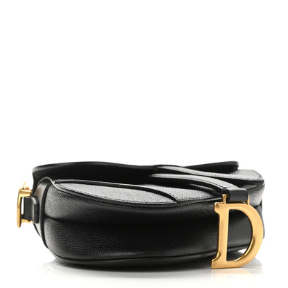 Christian Dior Grained Calfskin Mini Saddle Bag Black 4 of 9
