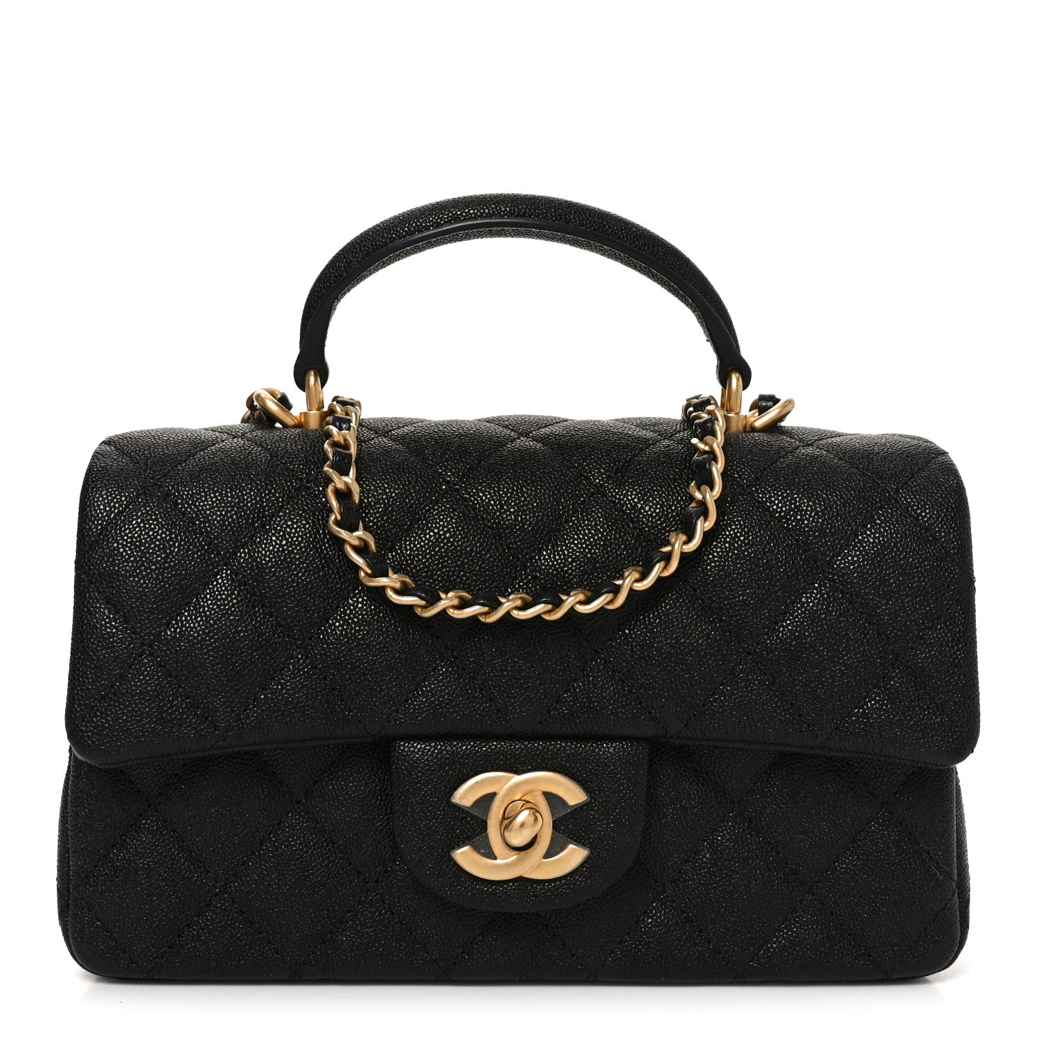 Chanel Caviar Quilted Mini Top Handle Rectangular Flap Black 1 of 11