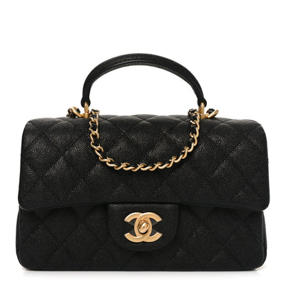 Chanel Caviar Quilted Mini Top Handle Rectangular Flap Black 1 of 11