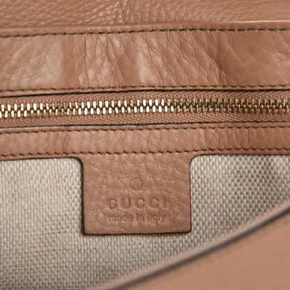 Gucci Pebbled Calfskin Medium Soho Flap Crossbody Camelia 6 of 8