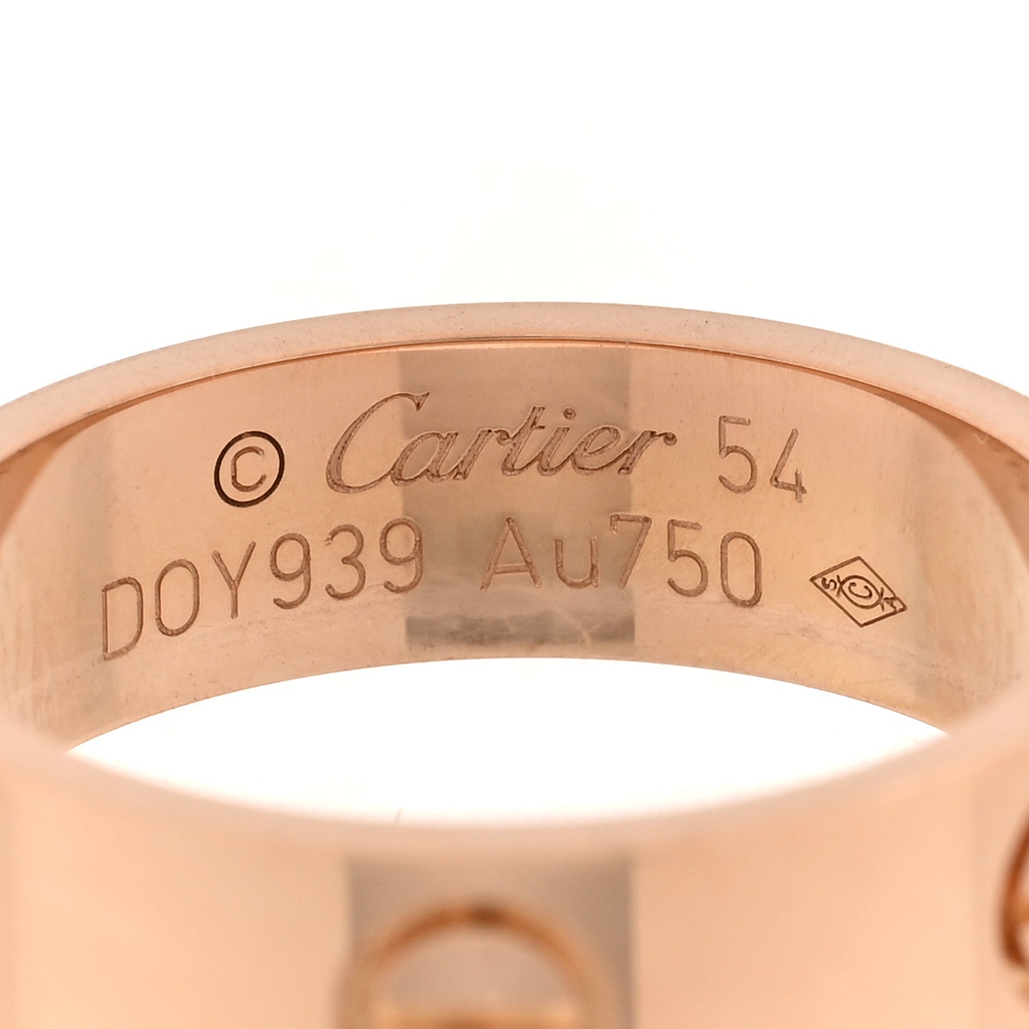 Cartier 18K Pink Gold 5.5mm LOVE Ring 54 6.75 4 of 4