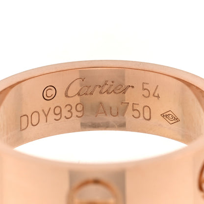 Cartier 18K Pink Gold 5.5mm LOVE Ring 54 6.75 4 of 4