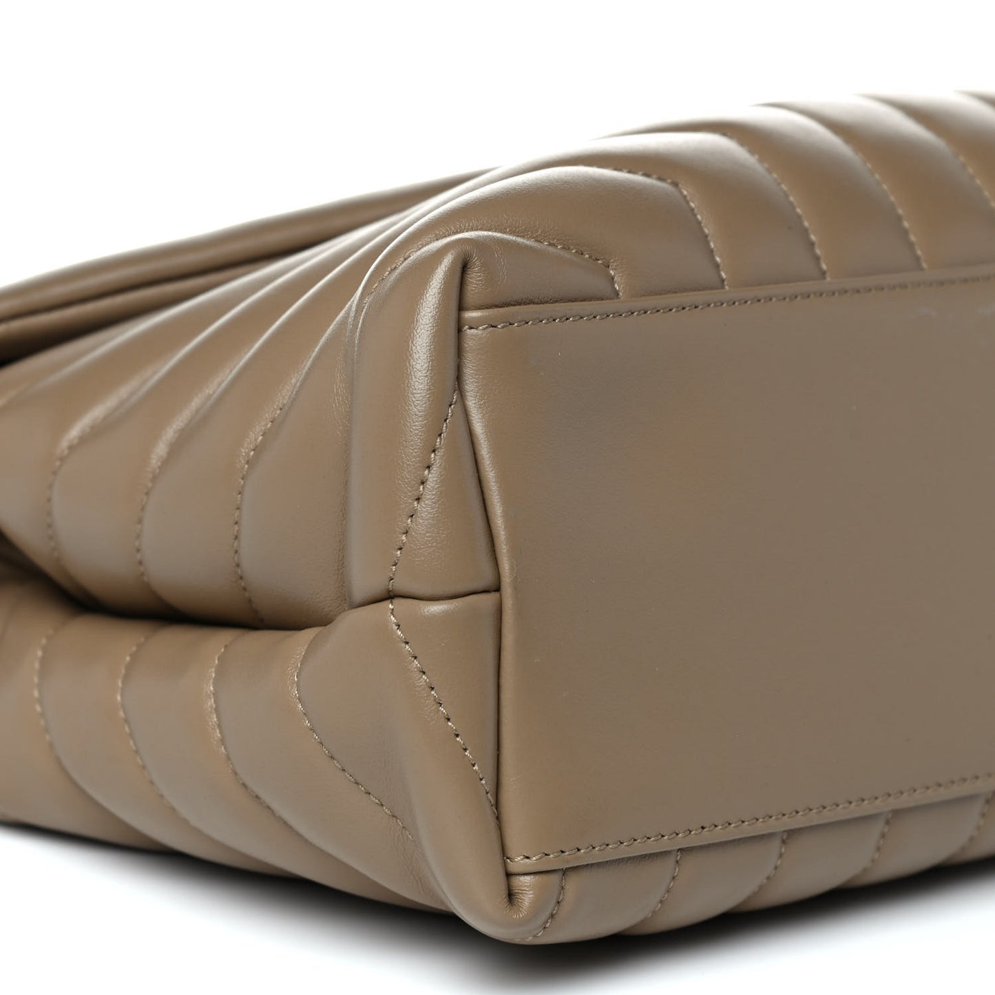 Calfskin Y Quilted Monogram Medium Loulou Chain Satchel Dark Latte