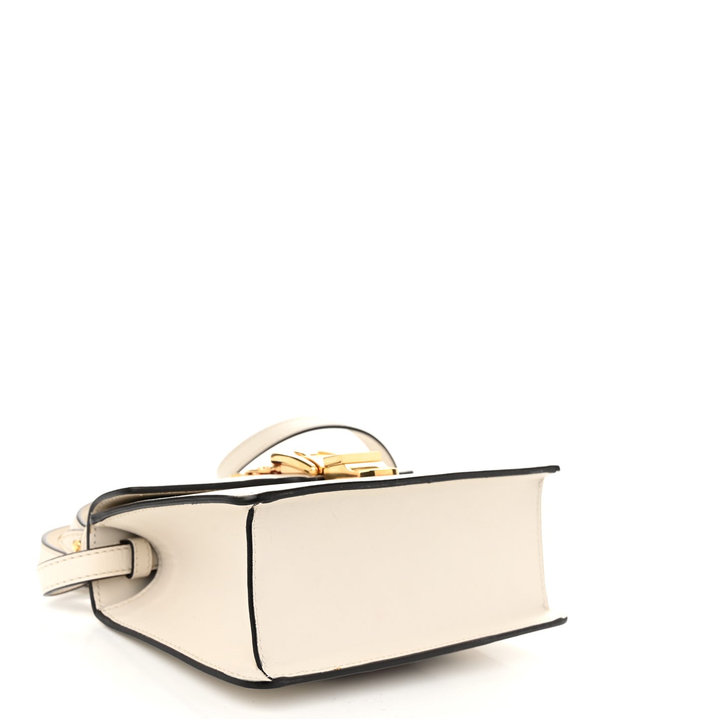 Calfskin Mini Sylvie Top Handle Bag White